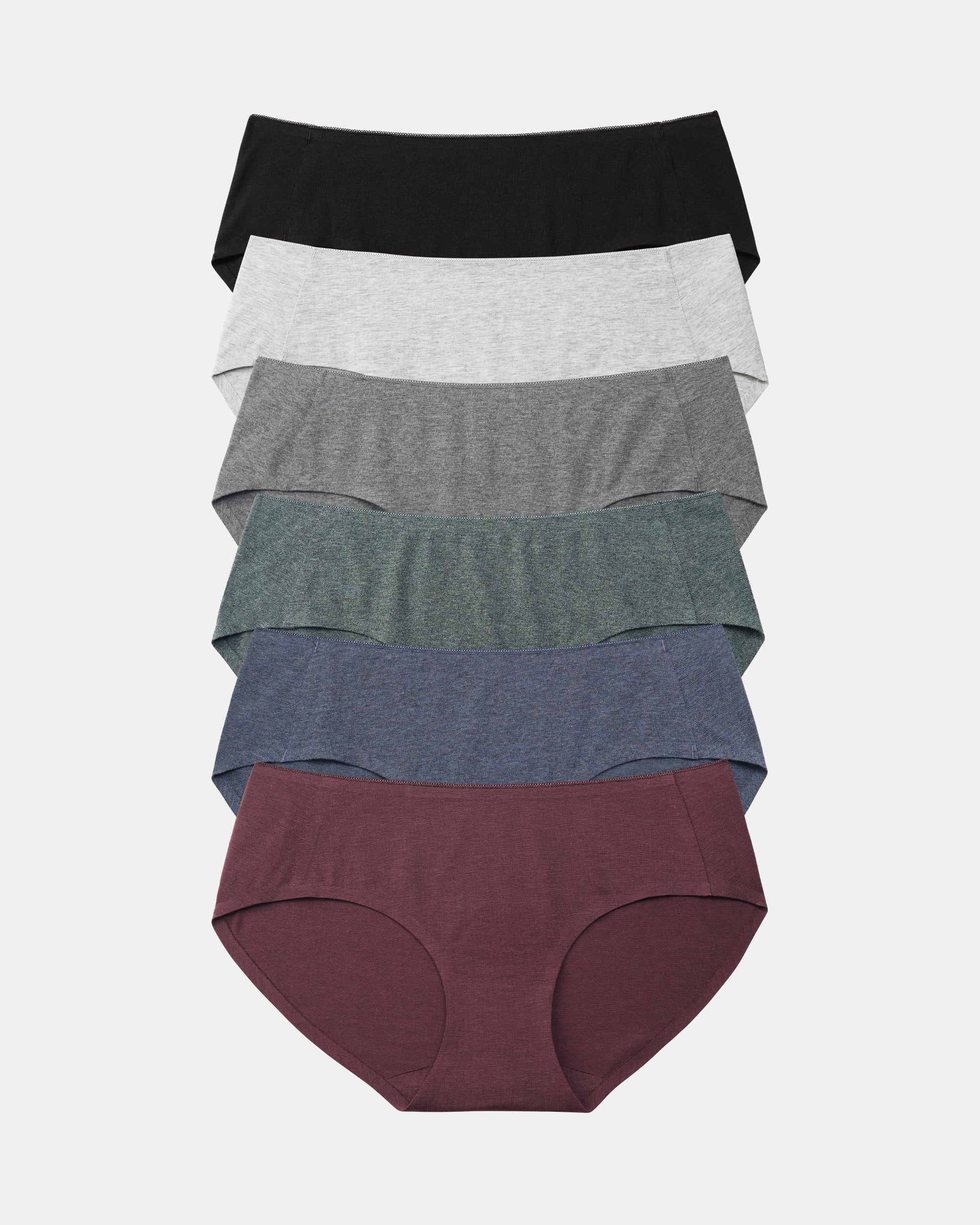 ALTHEANRAY Women's Seamless Cotton Briefs 6-Pack - No Show Panties Comfort Underwear