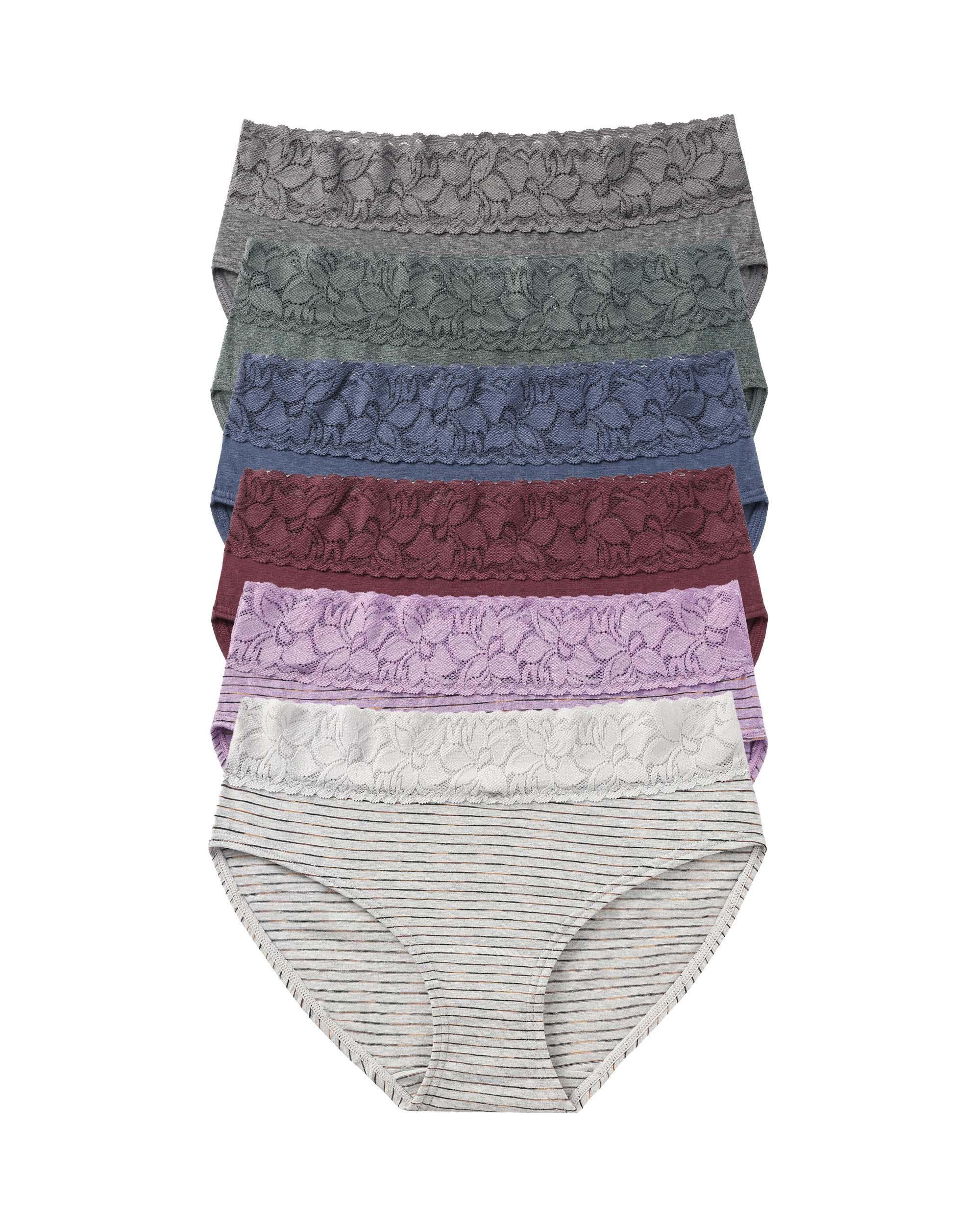 Altheanray Cotton Lace Panties -Line2 6-Piece Pack