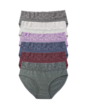 6-Piece Pack Cotton Lace Underwear for Women - ALTHEANRAY - ALTHEANRAY
