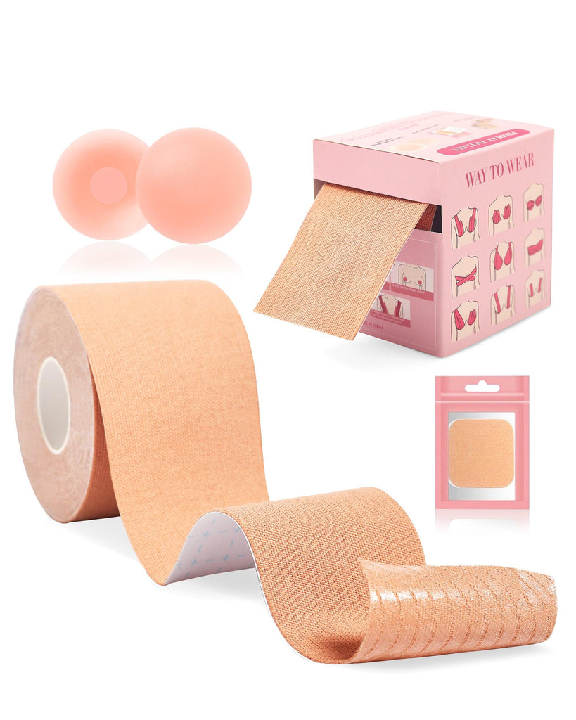 Altheanray Boobytape for Breast Lift Tape for A to G Adhesive Silicone Nipple Covers 16.4ft - ALTHEANRAY